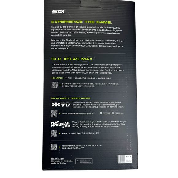 SLK By Selkirk High Performance Raw Carbon Pickleball Set - Picture 2 of 3